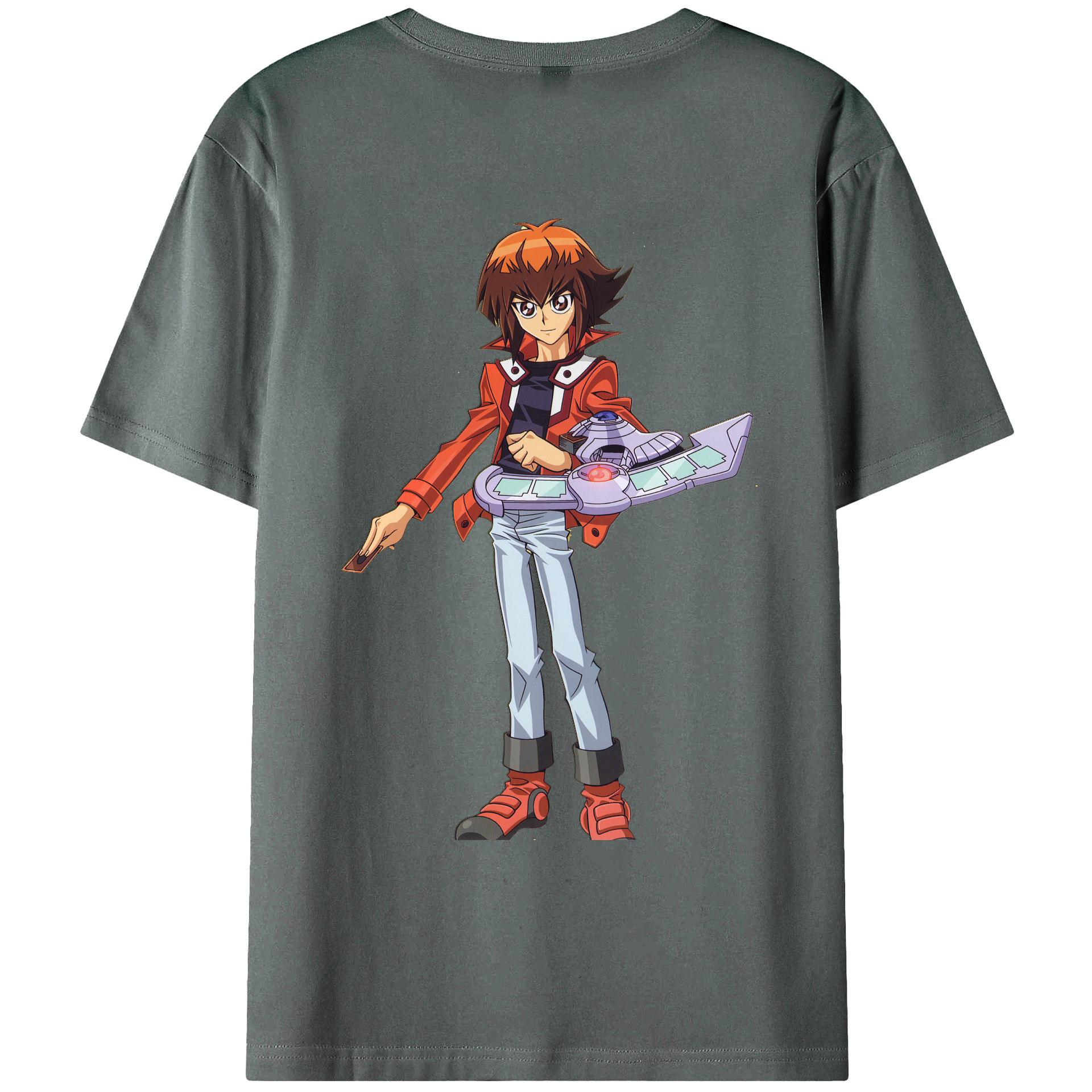 （画像用） 遊☆戯☆王 Yu-Gi-Oh! 綿100％ メンズ半袖Tシャツ（バックプリント） 通気性